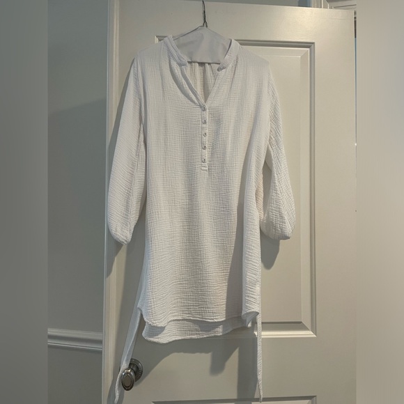 La Made white gauze coverup - Picture 3 of 5